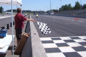 Bill finishes the eCat2 race.