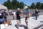 Bill receives his certificate for the eCat2 race.
