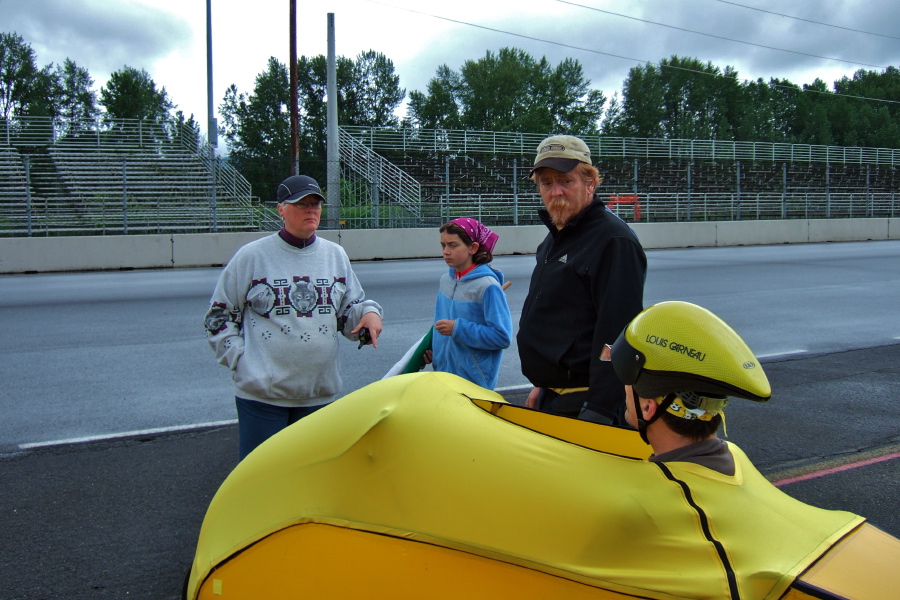 Waiting to go the start line.
