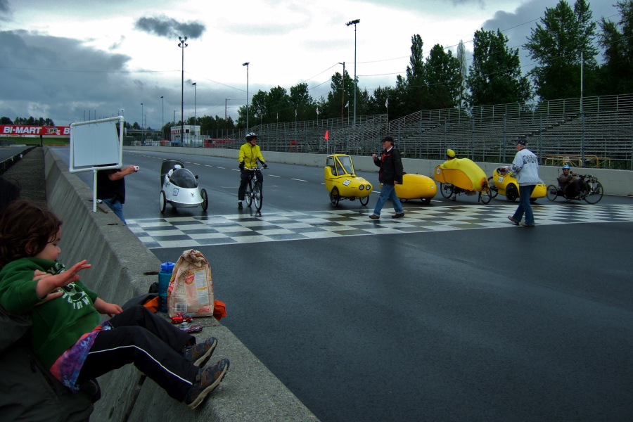 At the start line for the eCat1 race. (2)