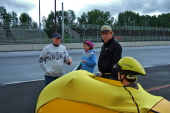 Waiting to go the start line.