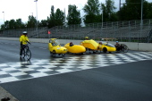 At the start line for the eCat1 race. (1)