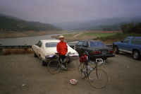 Chris at our start at Lexington Reservoir.