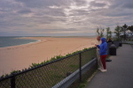 David and Aunt Pamela enjoy the view over Chatham Sound.