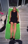 Laura suns herself.