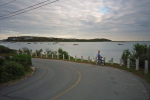 Laura riding out to Morris Island.