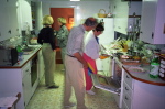 Helping in the kitchen