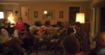 Gathering in the living room after dinner