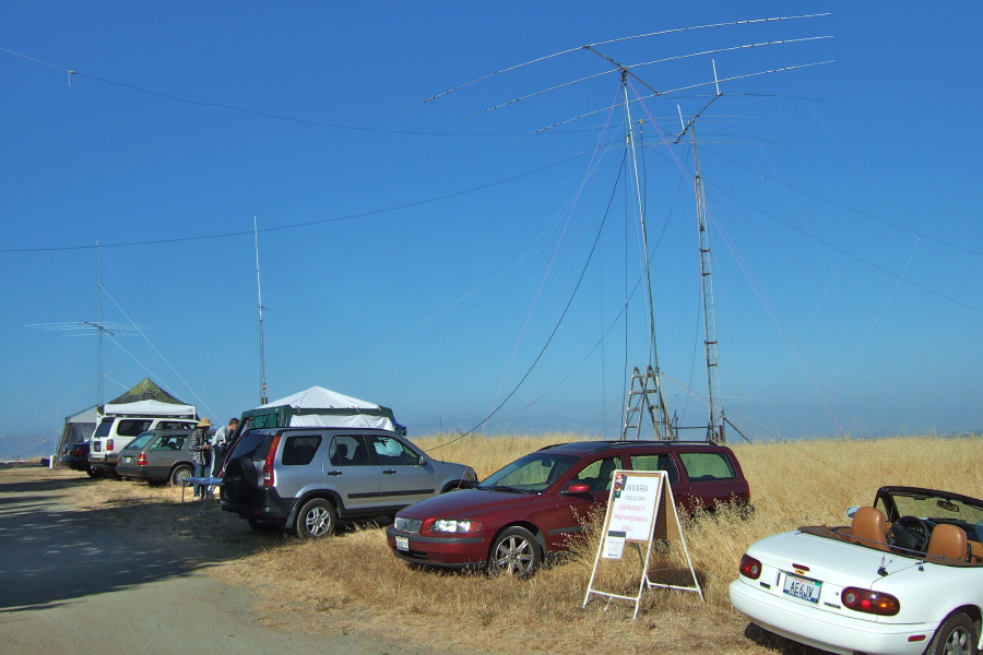 WVARA encampment on Mora (Water Tank) Hill at Rancho San Antonio