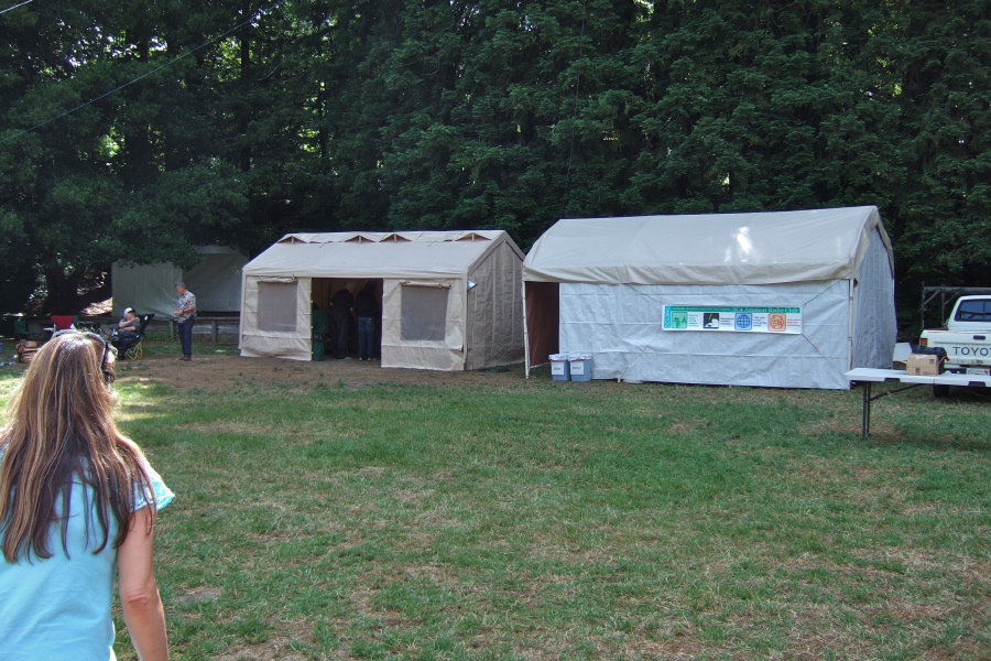 SC4ARC radio tents at La Honda Gardens
