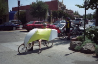 Bill models his first tailbox