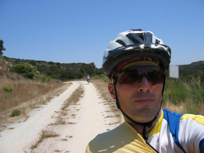 Riding up Pilarcitos Canyon Rd.