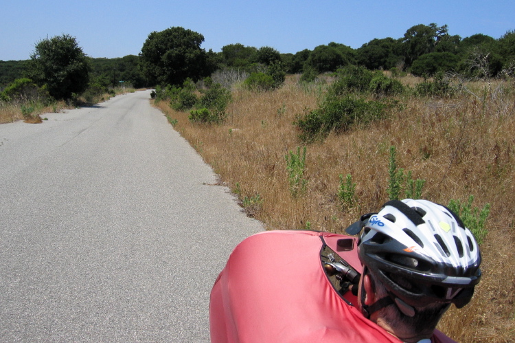 Riding west on Watkins Gate Rd.
