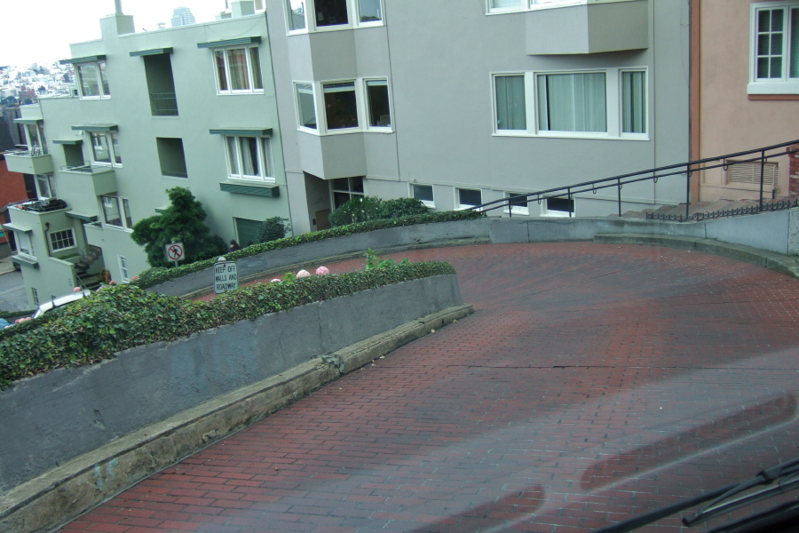 Descending Lombard Street