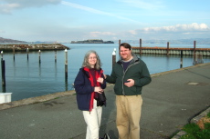 Len and Lisa at the Marina