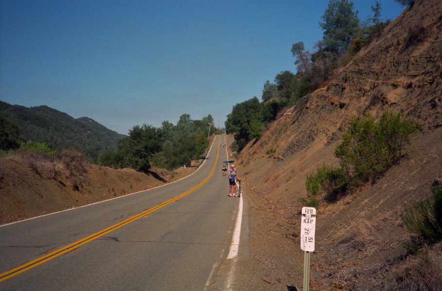 Roberto gets ready to climb Cardiac Hill
