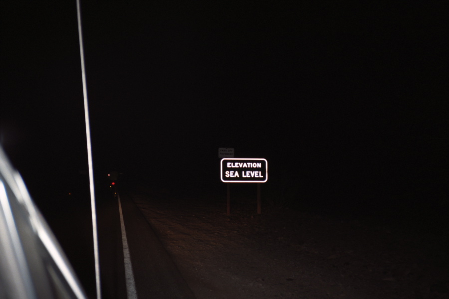 Pressing on through the darkness of Death Valley.