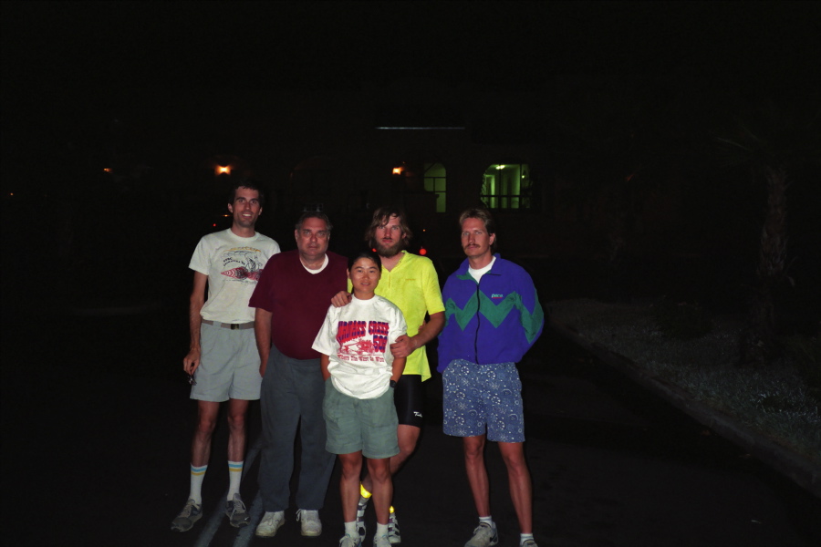 Group photo at the finish (Twentynine Palms Best Western Motel).