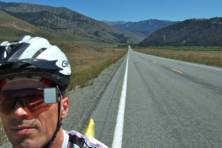 View back down ID75 toward Ketchum, ID.