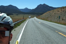 View back into the Salmon River Valley from ID75 as I climb up to Galena Summit.
