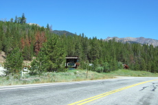 Passing the Galena Lodge when descending