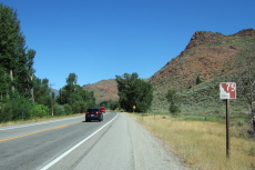 Riding north on ID75 toward Galena Summit.