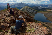 Bogdan sets up a shot looking over Gaylor Lake.