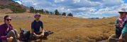 We enjoy lunch on the grass beside Upper Gaylor Lake.