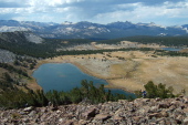 The intrepid hikers make their way up the clinkers on Gaylor Peak (11004ft).