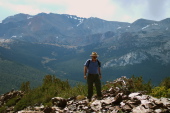 Ron Bobb reaches the summit of Gaylor Peak (11004ft).