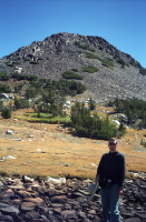 Bill below the west face of Gaylor Peak.