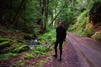 Bill alongside Gazos Creek.