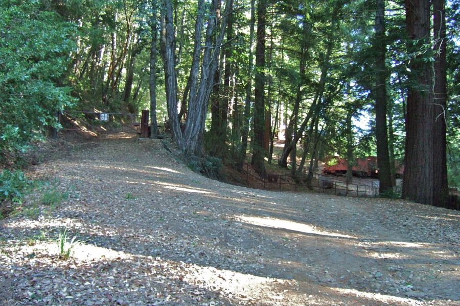 View approaching Sandy Point Junction when climbing Gazos Creek Rd. from the west.