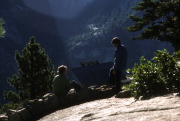 Jim and Bill at Glacier Point at sunrise
