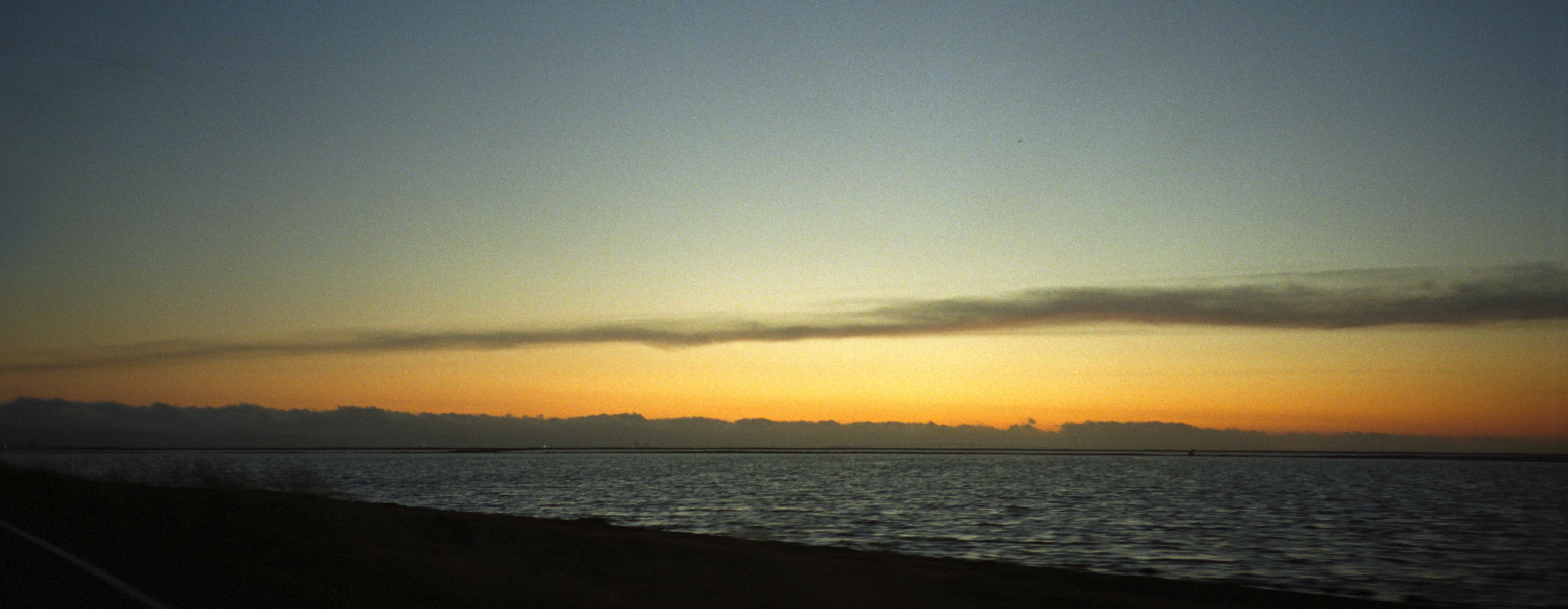 Fog pressing over the mountains.