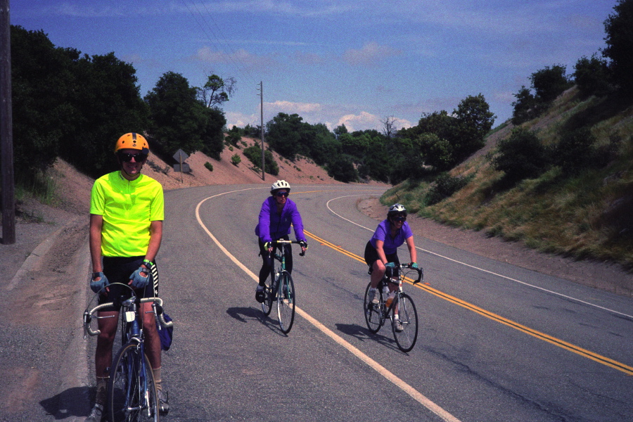 Bob Williams, Lynn Taylor, and Hildy Licht at the top of 
