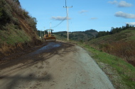Mud and work crews on Purisima Creek Road