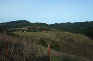 Bald Knob (l) and Irish Ridge from Lobitos Creek Road