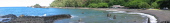 Panorama of Hana Harbor and Beach.