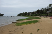 View back up the beach