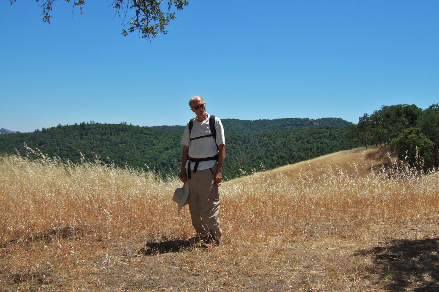 David at last view spot on Middle Ridge Trail before we plunge down the east side
