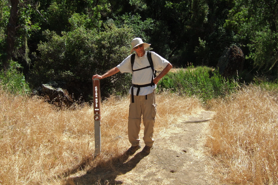 David at the start of the Creekbed Trail that goes to China Hole.