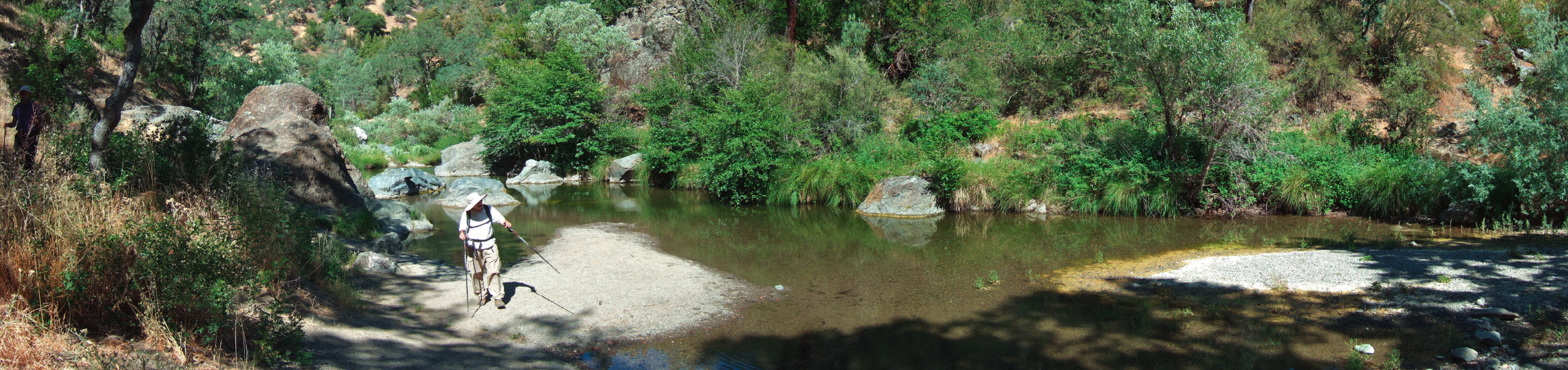 Bill P. (far left) and David at China Hole