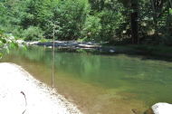 The Diversion Dam Trail crossing of the San Lorenzo.