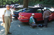 David, Frank, and Stella at the start of the hike.