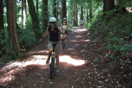 Unicyclists on the Rincon Trail