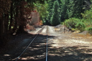 Looking down the rail line toward Santa Cruz from Rincon