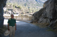 David at the tunnel exit on O'Shaunessey Dam (3813ft)