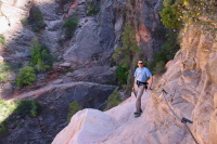 Bill returning from Hidden Canyon.