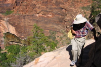 David on the Hidden Canyon Trail.